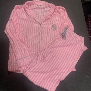 Adorable Stripped Victoria’s Secret Pajama Set